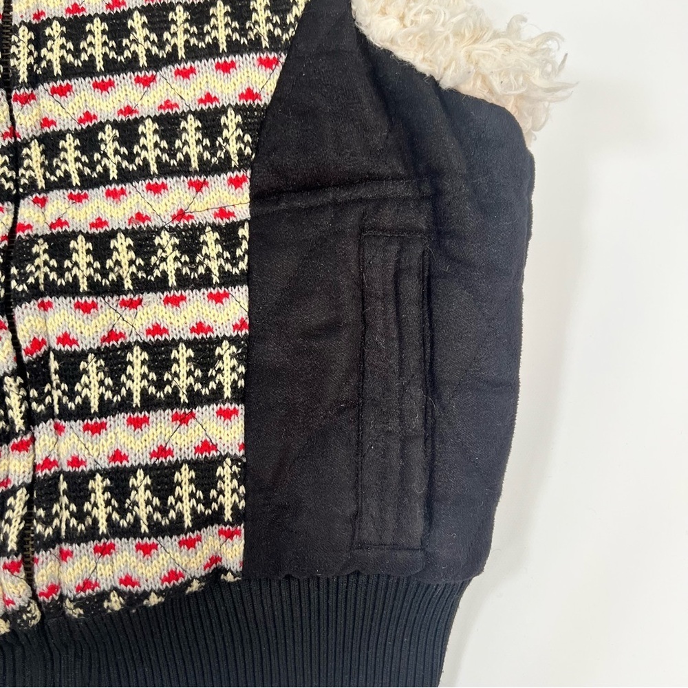 Vintage Y2K  Papaya Cropped Quilted Fur Lined Vest | Size Small | Zip Front - Picture 3 of 7